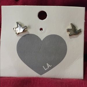 Dove Peace Bird Stud Earrings